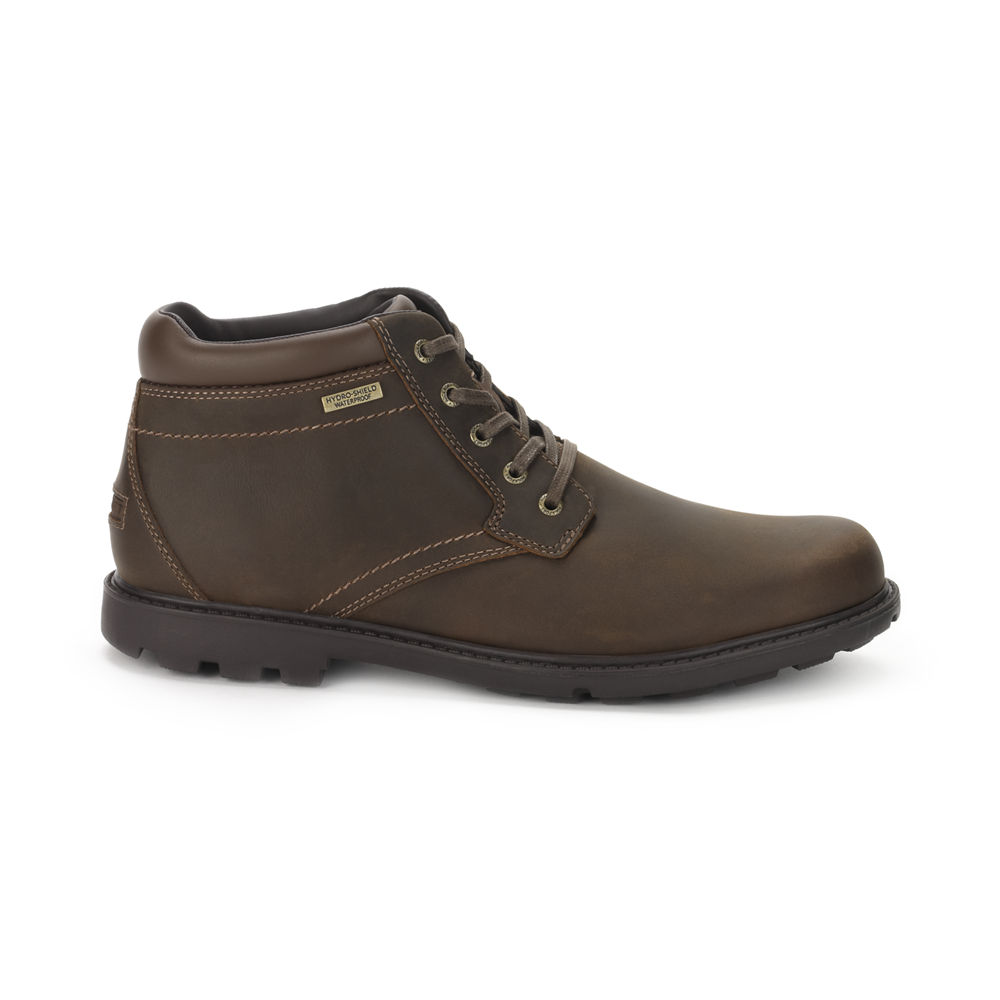 Rockport Mens Boots Brown - Rugged Bucks Waterproof - UK 149-CAYWMP